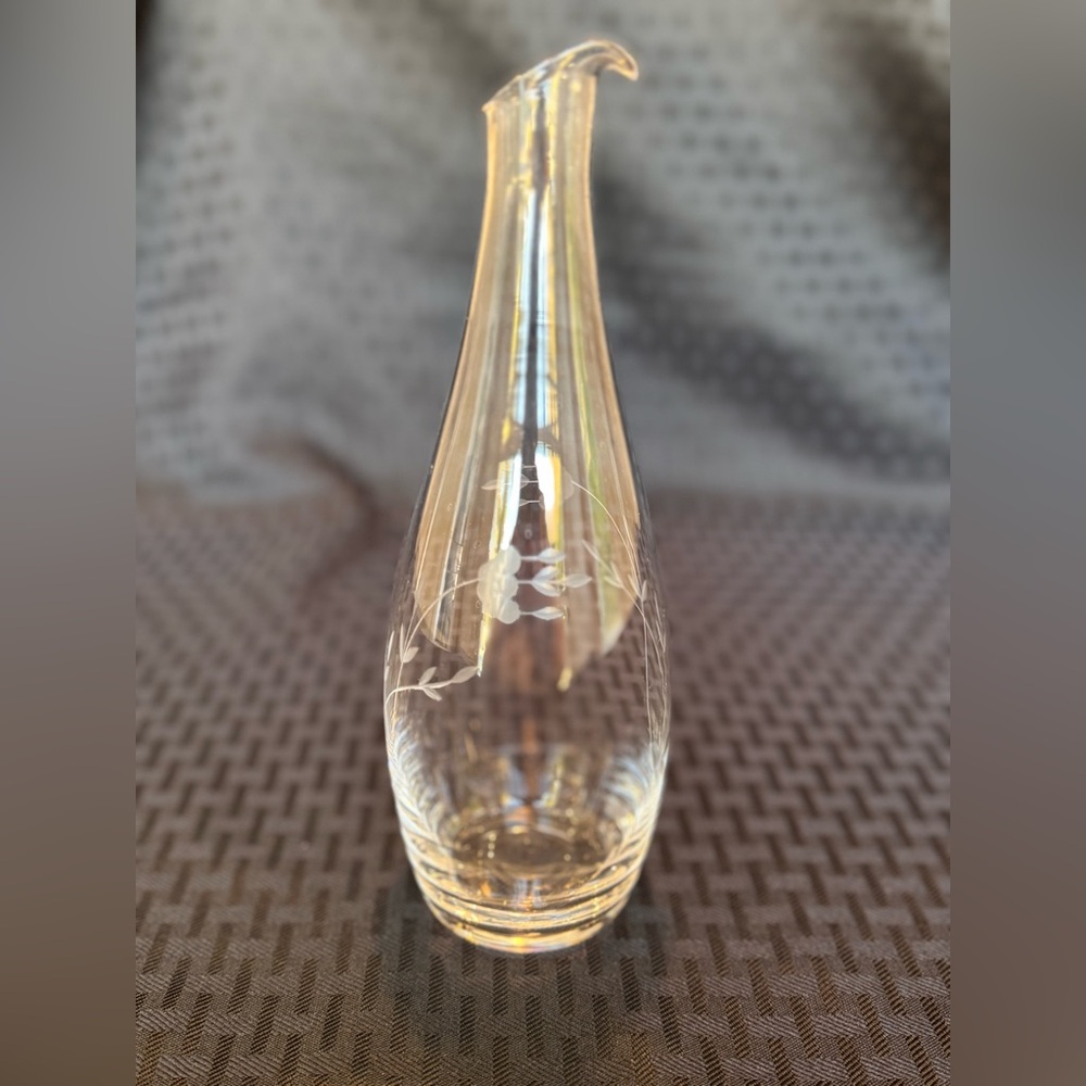 Princess House Heritage #6139 Handblown Crystal Cruet – Etched Floral